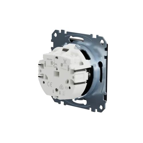 Механизм розетки SCHUKO, Merten System M, Ocean Plastic, матовый чёрный MEG2301-0403