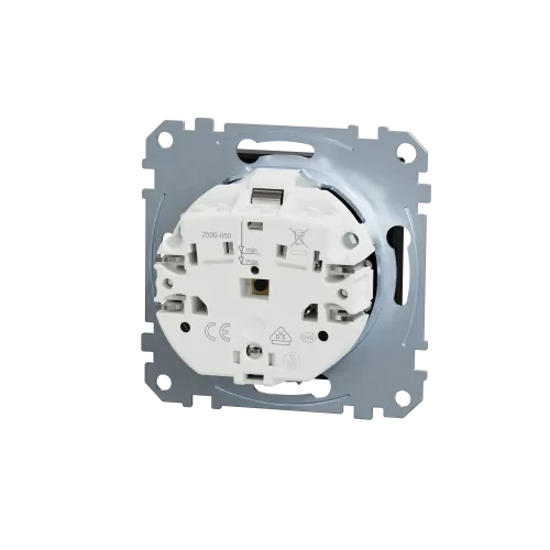 Механизм розетки SCHUKO, Merten System M, Ocean Plastic, матовый чёрный MEG2301-0403