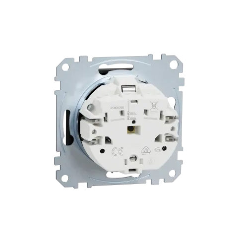 Механизм розетки SCHUKO, Merten System M, Ocean Plastic, матовый чёрный MEG2301-0403
