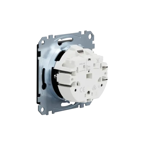 Механизм розетки SCHUKO, Merten System M, Ocean Plastic, матовый чёрный MEG2301-0403