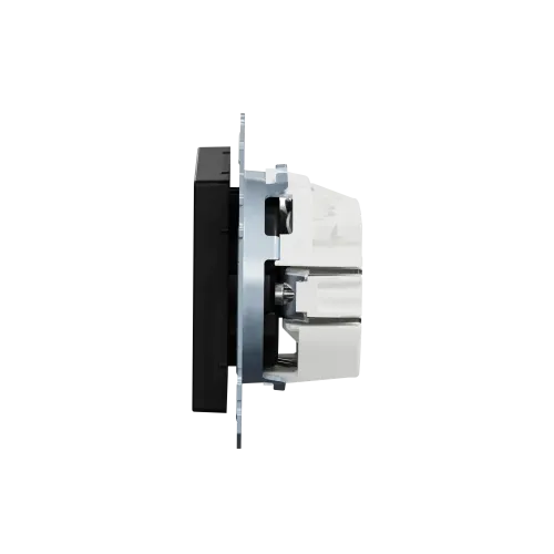 Механизм розетки SCHUKO, Merten System M, Ocean Plastic, матовый чёрный MEG2301-0403