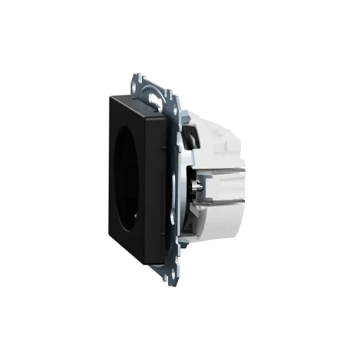 Механизм розетки SCHUKO, Merten System M, Ocean Plastic, матовый чёрный MEG2301-0403