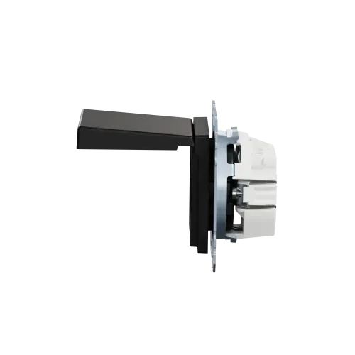 Механизм розетки SCHUKO с крышкой, Merten System M, матовый чёрный MEG2311-0403