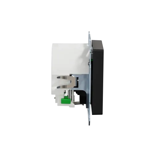Розетка с двойной USB-зарядкой, 3А, тип A+C, Merten System M, матовый чёрный MEG2367-0403