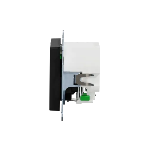 Розетка с двойной USB-зарядкой, 3А, тип A+C, Merten System M, матовый чёрный MEG2367-0403