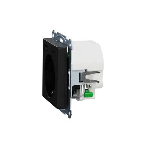 Розетка с двойной USB-зарядкой, 3А, тип A+C, Merten System M, матовый чёрный MEG2367-0403