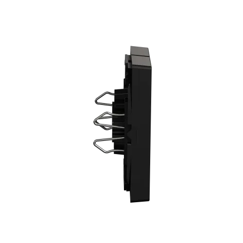 Двойная клавиша, Merten System M, Ocean Plastic, матовый чёрный MEG3400-0403