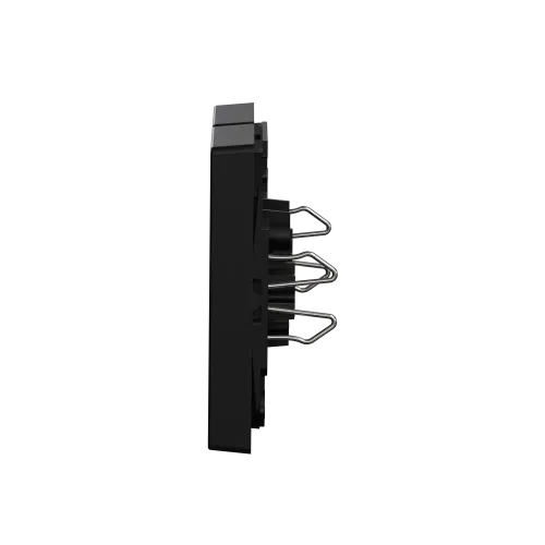 Двойная клавиша, Merten System M, Ocean Plastic, матовый чёрный MEG3400-0403