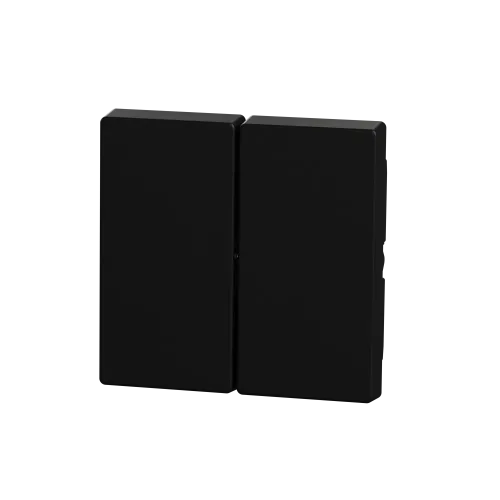 Двойная клавиша, Merten System M, Ocean Plastic, матовый чёрный MEG3400-0403