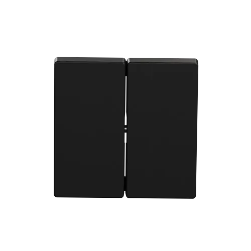 Двойная клавиша, Merten System M, Ocean Plastic, матовый чёрный MEG3400-0403