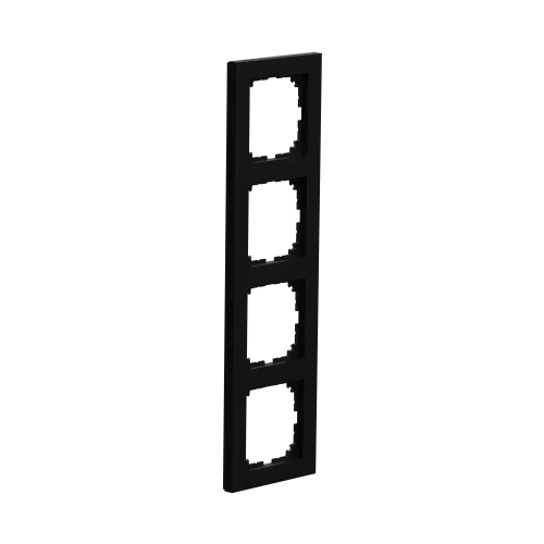 Рамка M-Pure, 4 поста, матовый чёрный MEG4040-3603