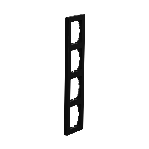 Рамка M-Pure, 4 поста, матовый чёрный MEG4040-3603