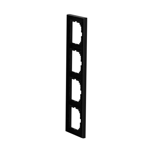 Рамка M-Pure, 4 поста, матовый чёрный MEG4040-3603