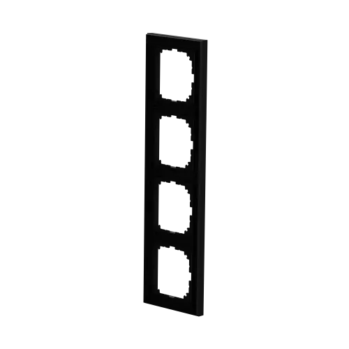 Рамка M-Pure, 4 поста, матовый чёрный MEG4040-3603