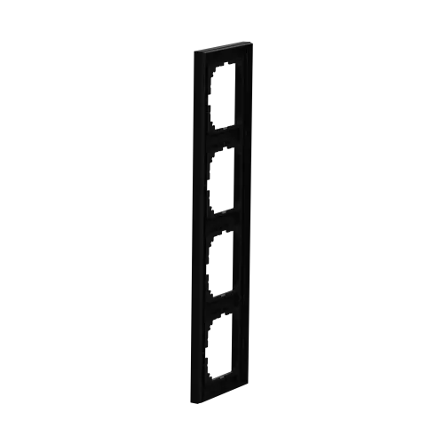 Рамка M-Pure, 4 поста, матовый чёрный MEG4040-3603