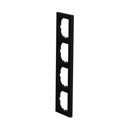 Рамка M-Pure, 4 поста, матовый чёрный MEG4040-3603