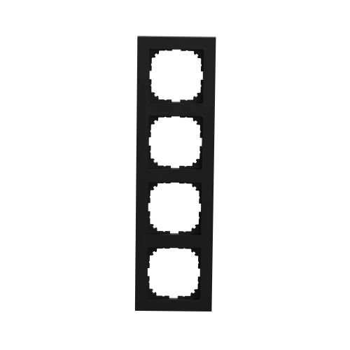 Рамка M-Pure, 4 поста, матовый чёрный MEG4040-3603