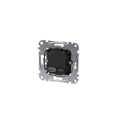 USB-розетка тип A+C, 45Вт, с поддержкой PD MEG4366-0120