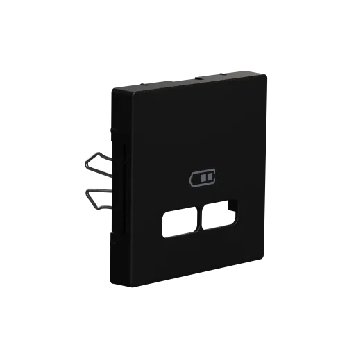 Центральная плата для USB-зарядного механизма, Merten System M, матовый чёрный MEG4367-0403