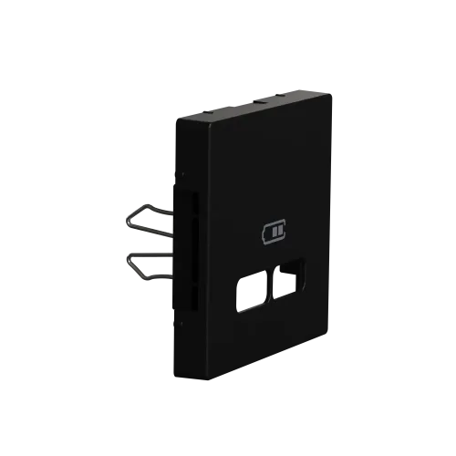 Центральная плата для USB-зарядного механизма, Merten System M, матовый чёрный MEG4367-0403