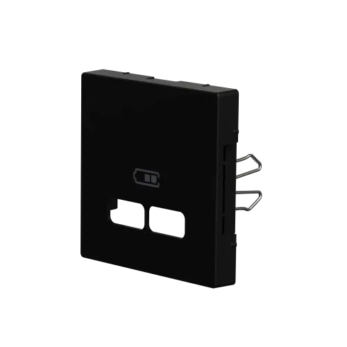 Центральная плата для USB-зарядного механизма, Merten System M, матовый чёрный MEG4367-0403