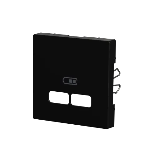 Центральная плата для USB-зарядного механизма, Merten System M, матовый чёрный MEG4367-0403