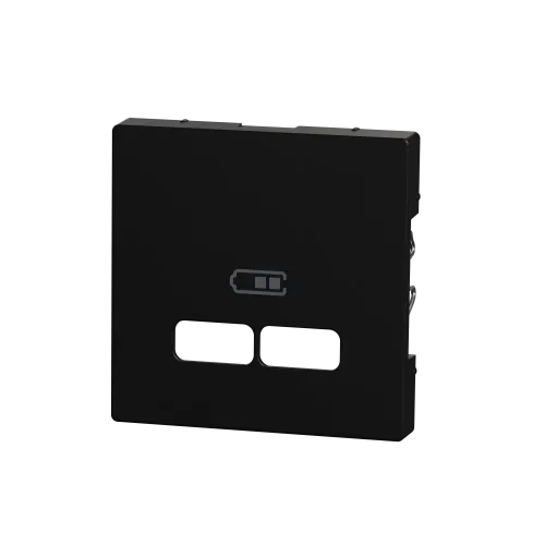 Центральная плата для USB-зарядного механизма, Merten System M, матовый чёрный MEG4367-0403
