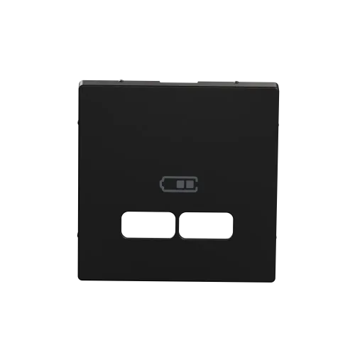Центральная плата для USB-зарядного механизма, Merten System M, матовый чёрный MEG4367-0403