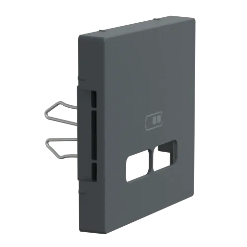 Накладка USB розетки, антрацит, Merten MTN4367-0414