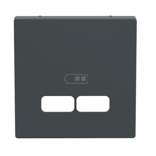 Накладка USB розетки, антрацит, Merten MTN4367-0414