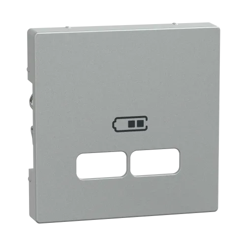 Накладка USB розетки, алюминий, Merten MTN4367-0460