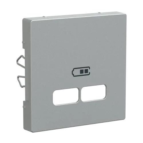 Накладка USB розетки, алюминий, Merten MTN4367-0460