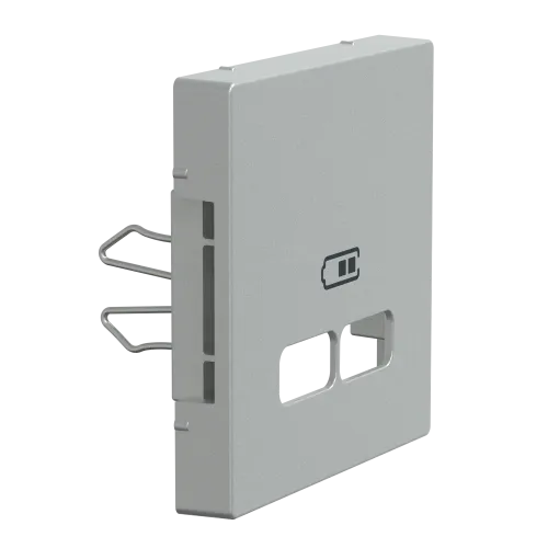 Накладка USB розетки, алюминий, Merten MTN4367-0460