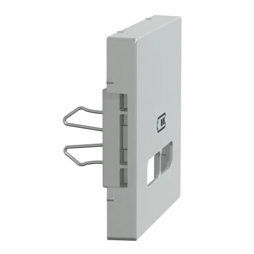 Накладка USB розетки, алюминий, Merten MTN4367-0460
