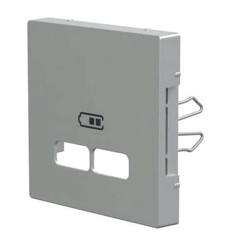 Накладка USB розетки, алюминий, Merten MTN4367-0460