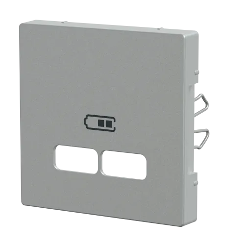 Накладка USB розетки, алюминий, Merten MTN4367-0460