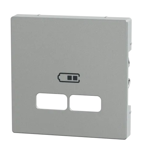 Накладка USB розетки, алюминий, Merten MTN4367-0460