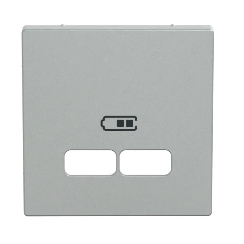 Накладка USB розетки, алюминий, Merten MTN4367-0460
