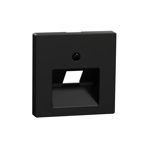 Центральная плата для розетки RJ45, 1 пост, Merten System M, матовый чёрный MEG4521-0403