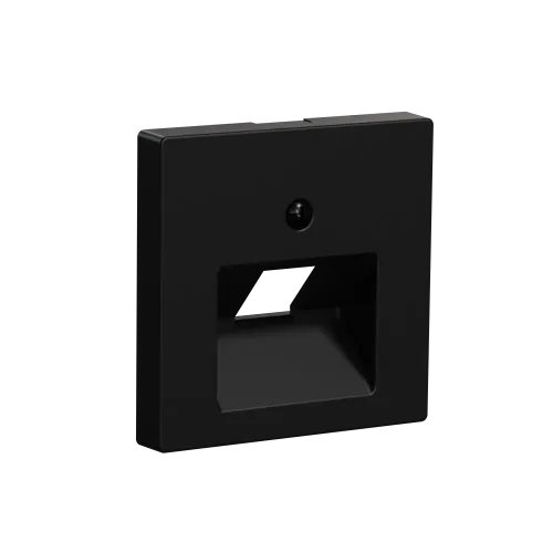 Центральная плата для розетки RJ45, 1 пост, Merten System M, матовый чёрный MEG4521-0403