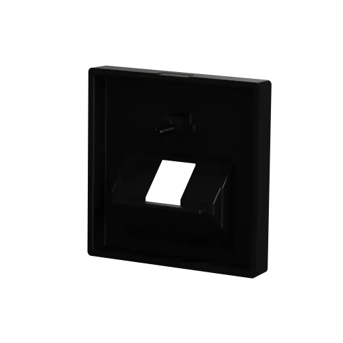 Центральная плата для розетки RJ45, 1 пост, Merten System M, матовый чёрный MEG4521-0403
