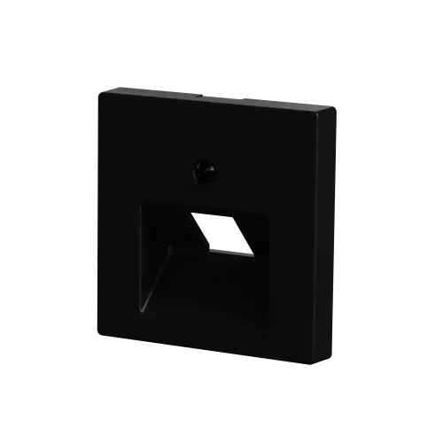 Центральная плата для розетки RJ45, 1 пост, Merten System M, матовый чёрный MEG4521-0403