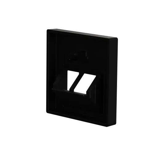Центральная плата для розетки RJ45, 2 поста, Merten System M, матовый чёрный MEG4522-0403