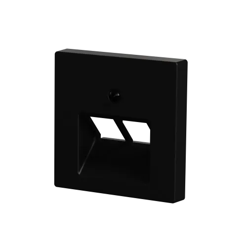 Центральная плата для розетки RJ45, 2 поста, Merten System M, матовый чёрный MEG4522-0403