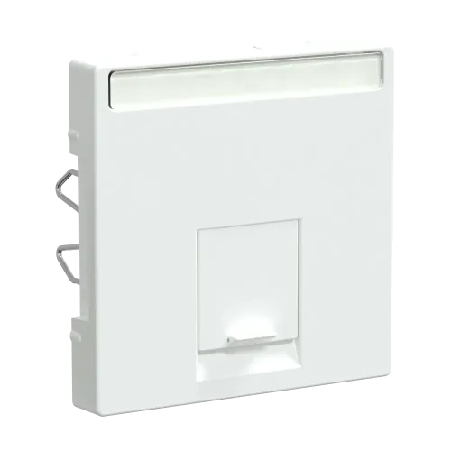 Накладка компьютерной розетки RJ45, одинарная, активный белый, Merten MTN469825