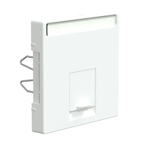 Накладка компьютерной розетки RJ45, одинарная, активный белый, Merten MTN469825