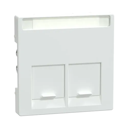 Накладка компьютерной розетки RJ45, двойная, активный белый, Merten MTN469925