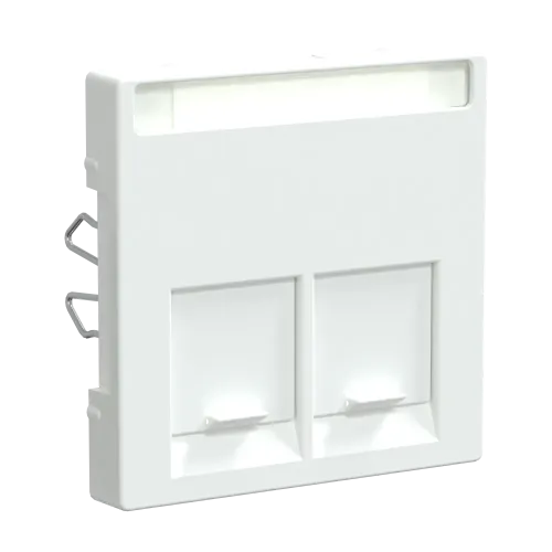 Накладка компьютерной розетки RJ45, двойная, активный белый, Merten MTN469925