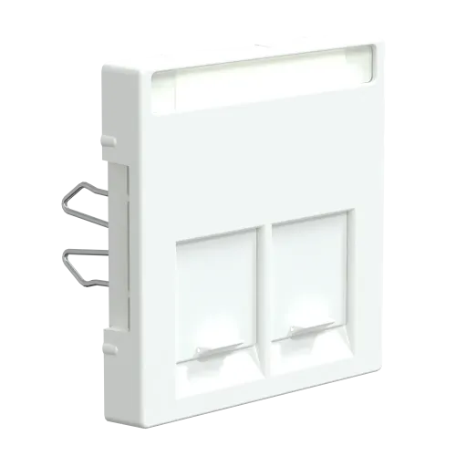 Накладка компьютерной розетки RJ45, двойная, активный белый, Merten MTN469925