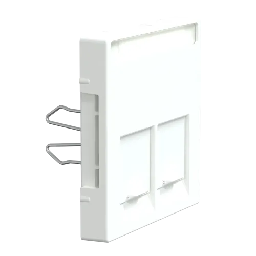 Накладка компьютерной розетки RJ45, двойная, активный белый, Merten MTN469925